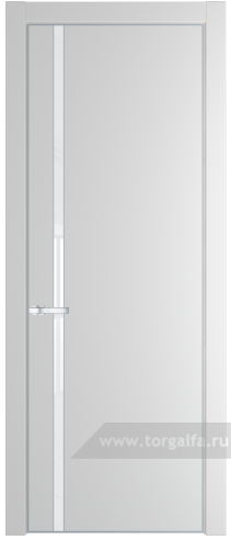 Дверь со стеклом ProfilDoors 21PA Лак классик с профилем Серебро (Крем Вайт (RAL 120-02))
