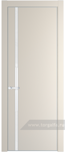 Дверь со стеклом ProfilDoors 21PA Лак классик с профилем Серебро (Кремовая Магнолия (RAL 120-04))