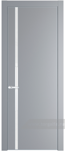 Дверь со стеклом ProfilDoors 21PA Лак классик с профилем Серебро (Смоки (RAL 870-02))