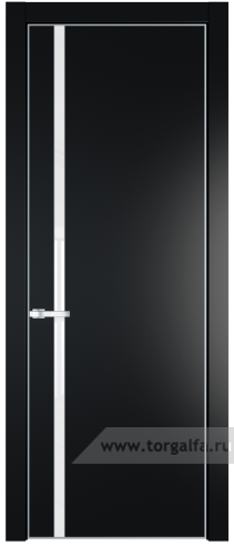 Дверь со стеклом ProfilDoors 21PA Лак классик с профилем Серебро (Блэк)