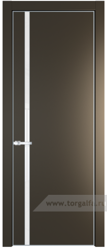 Дверь со стеклом ProfilDoors 21PA Лак классик с профилем Серебро (Перламутр бронза)