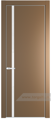 Дверь со стеклом ProfilDoors 21PA Лак классик с профилем Серебро (Перламутр золото)