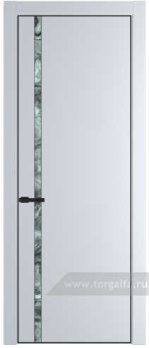 Дверь со стеклом ProfilDoors 21PA Атриум серебро с профилем Черный матовый RAL9005 (Вайт (RAL 110 96 02))