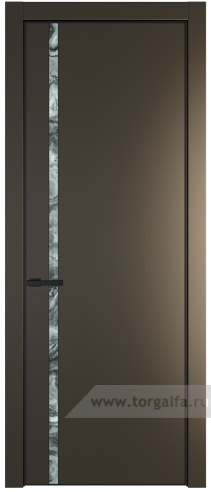 Дверь со стеклом ProfilDoors 21PA Атриум серебро с профилем Черный матовый RAL9005 (Перламутр бронза)