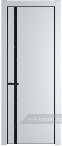 Дверь со стеклом ProfilDoors 21PA Неро мрамор с профилем Черный матовый RAL9005 (Вайт (RAL 110 96 02))