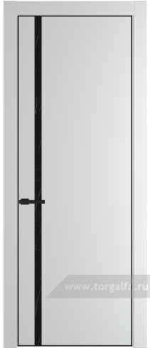 Дверь со стеклом ProfilDoors 21PA Неро мрамор с профилем Черный матовый RAL9005 (Крем Вайт (RAL 120-02))