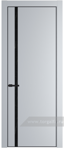 Дверь со стеклом ProfilDoors 21PA Неро мрамор с профилем Черный матовый RAL9005 (Лайт Грей (RAL 870-01))