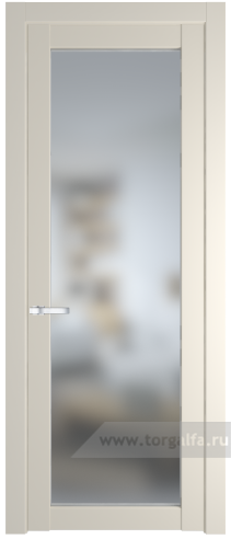 Дверь со стеклом ProfilDoors 1.1.2PD Матовое (Кремовая Магнолия (RAL 120-04))