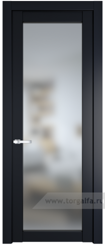 Дверь со стеклом ProfilDoors 1.1.2PD Матовое (Нэви Блу (RAL 7016))