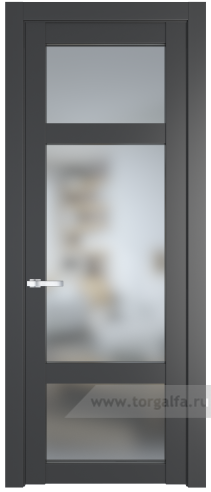 Дверь со стеклом ProfilDoors 1.3.2PD Матовое (Графит (Pantone 425С))