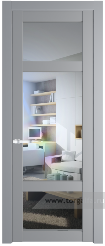 Дверь со стеклом ProfilDoors 1.3.2PD Прозрачное (Смоки (RAL 870-02))