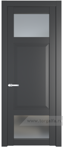 Дверь со стеклом ProfilDoors 1.3.4PD Матовое (Графит (Pantone 425С))
