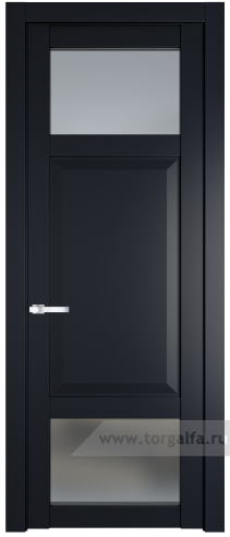 Дверь со стеклом ProfilDoors 1.3.4PD Матовое (Нэви Блу (RAL 7016))