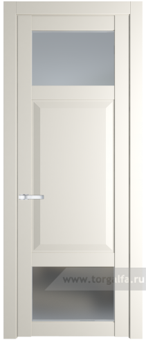 Дверь со стеклом ProfilDoors 1.3.4PD Матовое (Перламутр белый)