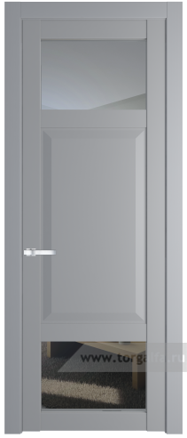 Дверь со стеклом ProfilDoors 1.3.4PD Прозрачное (Смоки (RAL 870-02))