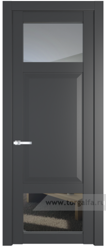 Дверь со стеклом ProfilDoors 1.3.4PD Прозрачное (Графит (Pantone 425С))