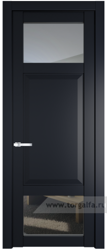Дверь со стеклом ProfilDoors 1.3.4PD Прозрачное (Нэви Блу (RAL 7016))