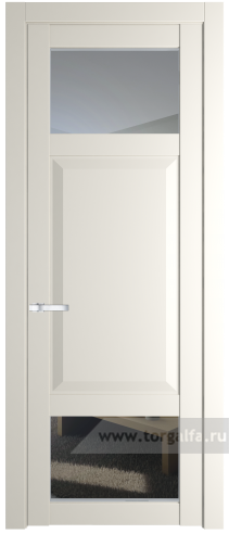 Дверь со стеклом ProfilDoors 1.3.4PD Прозрачное (Перламутр белый)