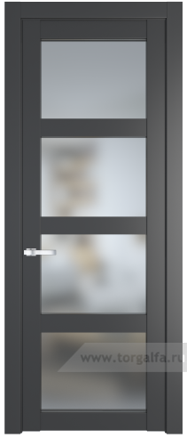Дверь со стеклом ProfilDoors 1.4.2PD Матовое (Графит (Pantone 425С))