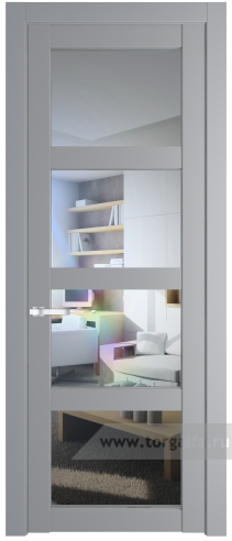 Дверь со стеклом ProfilDoors 1.4.2PD Прозрачное (Смоки (RAL 870-02))