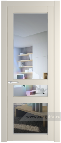 Дверь со стеклом ProfilDoors 1.5.2PD Прозрачное (Кремовая Магнолия (RAL 120-04))