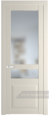Дверь со стеклом ProfilDoors 1.5.4PD Матовое (Кремовая Магнолия (RAL 120-04))