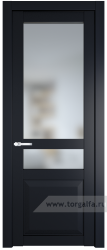 Дверь со стеклом ProfilDoors 1.5.4PD Матовое (Нэви Блу (RAL 7016))