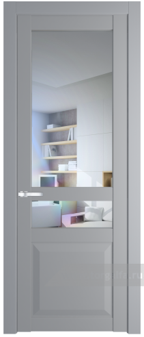 Дверь со стеклом ProfilDoors 1.5.4PD Прозрачное (Смоки (RAL 870-02))
