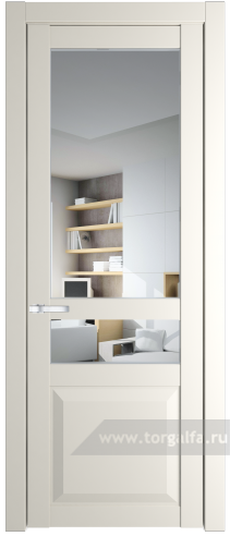 Дверь со стеклом ProfilDoors 1.5.4PD Прозрачное (Перламутр белый)