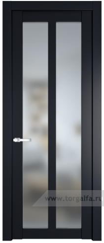 Дверь со стеклом ProfilDoors 1.7.2PD Матовое (Нэви Блу (RAL 7016))