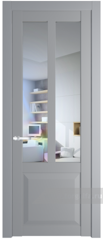 Дверь со стеклом ProfilDoors 1.8.2PD Прозрачное (Смоки (RAL 870-02))