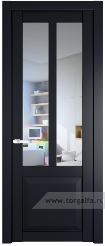 Дверь со стеклом ProfilDoors 1.8.2PD Прозрачное (Нэви Блу (RAL 7016))