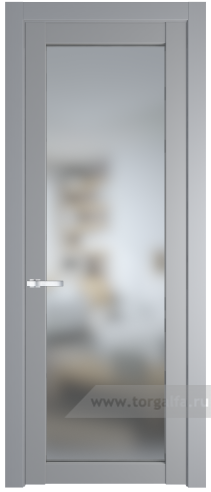Дверь со стеклом ProfilDoors 2.1.2PD Матовое (Смоки (RAL 870-02))