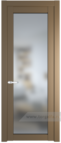 Дверь со стеклом ProfilDoors 2.1.2PD Матовое (Перламутр золото)