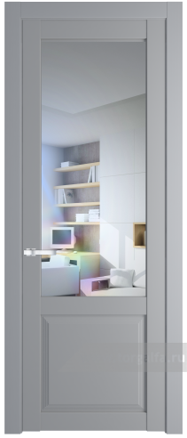 Дверь со стеклом ProfilDoors 2.2.2PD Прозрачное (Смоки (RAL 870-02))
