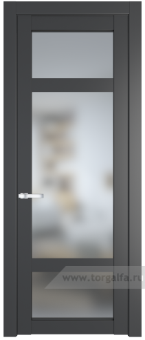 Дверь со стеклом ProfilDoors 2.3.2PD Матовое (Графит (Pantone 425С))