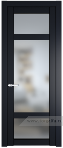 Дверь со стеклом ProfilDoors 2.3.2PD Матовое (Нэви Блу (RAL 7016))