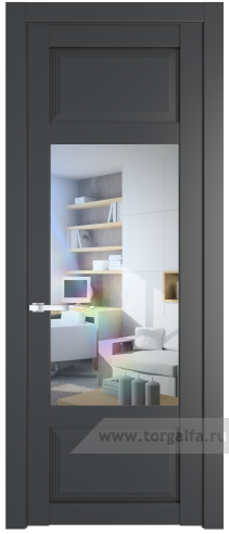 Дверь со стеклом ProfilDoors 2.3.3PD Прозрачное (Графит (Pantone 425С))