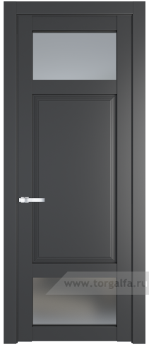 Дверь со стеклом ProfilDoors 2.3.4PD Матовое (Графит (Pantone 425С))