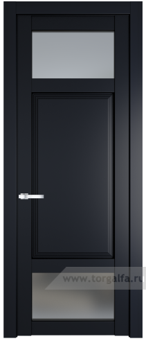 Дверь со стеклом ProfilDoors 2.3.4PD Матовое (Нэви Блу (RAL 7016))