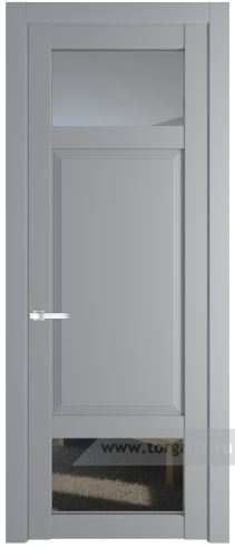 Дверь со стеклом ProfilDoors 2.3.4PD Прозрачное (Смоки (RAL 870-02))
