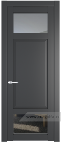 Дверь со стеклом ProfilDoors 2.3.4PD Прозрачное (Графит (Pantone 425С))
