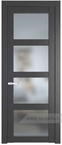Дверь со стеклом ProfilDoors 2.4.2PD Матовое (Графит (Pantone 425С))