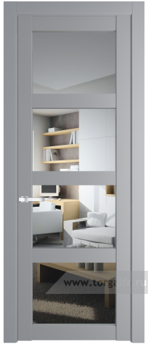 Дверь со стеклом ProfilDoors 2.4.2PD Прозрачное (Смоки (RAL 870-02))