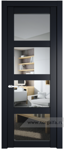 Дверь со стеклом ProfilDoors 2.4.2PD Прозрачное (Нэви Блу (RAL 7016))