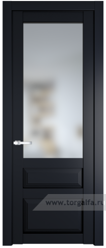 Дверь со стеклом ProfilDoors 2.5.3PD Матовое (Нэви Блу (RAL 7016))