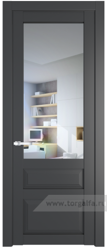 Дверь со стеклом ProfilDoors 2.5.3PD Прозрачное (Графит (Pantone 425С))