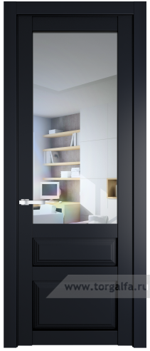 Дверь со стеклом ProfilDoors 2.5.3PD Прозрачное (Нэви Блу (RAL 7016))