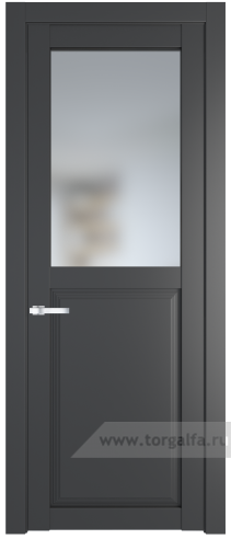Дверь со стеклом ProfilDoors 2.6.2PD Матовое (Графит (Pantone 425С))