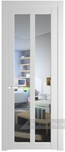 Дверь со стеклом ProfilDoors 2.7.2PD Прозрачное (Крем Вайт (RAL 120-02))